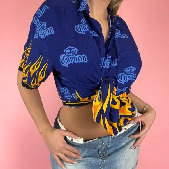 ❌SOLD❌ Corona Beer Beach Button Shirt - Picture 3 of 5